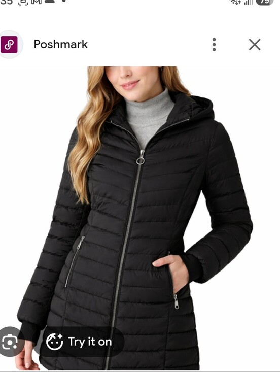 MICHAEL Michael Kors Jackets & Blazers - MICHAEL Michael Kors Black Quilted HoodedPackable Puffer Jacket Size S